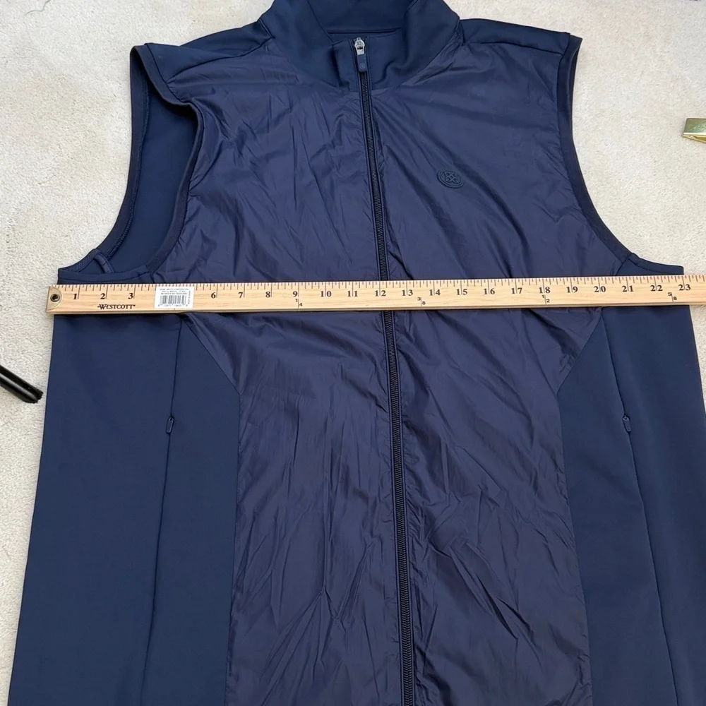 G/Fore Interlock Performer Full Vest Size XL Stretch Tech Golf Twighlight Blue
